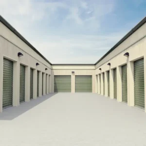 Image of an outdoor self-storage facility